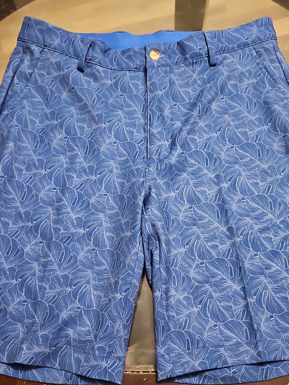 Greg Norman Collection Blue Floral Print Chinos
